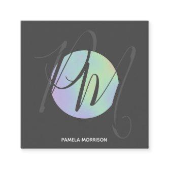 Modern Holographic Circle Monogram