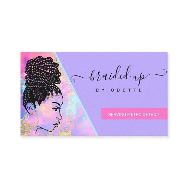 Modern Holographic Hair Braiding Braider Stylist