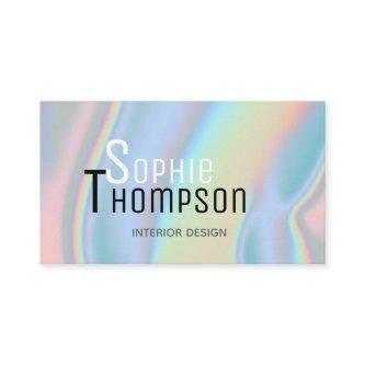 Modern Holographic Liquid Marble Loyalty Card