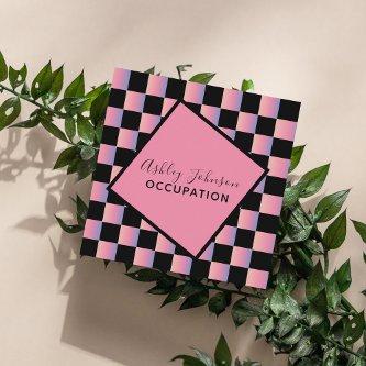 Modern Holographic Makeup Social Media Add QR Code Square