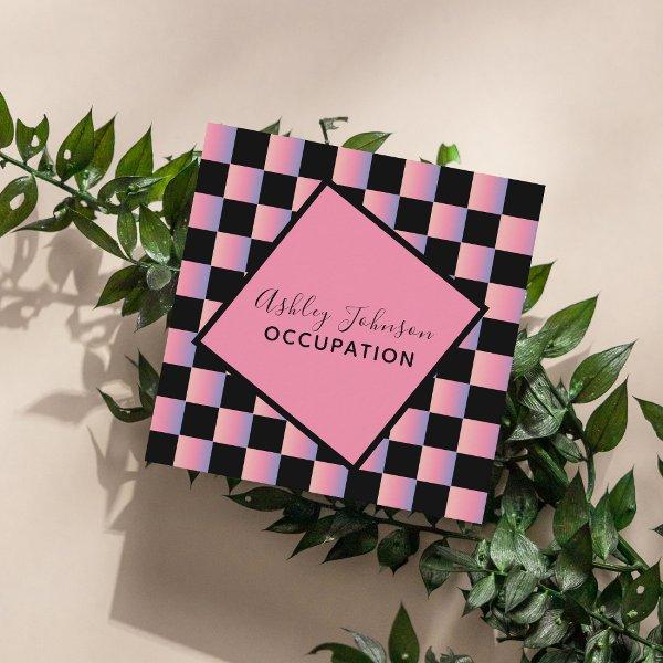 Modern Holographic Makeup Social Media Add QR Code Square
