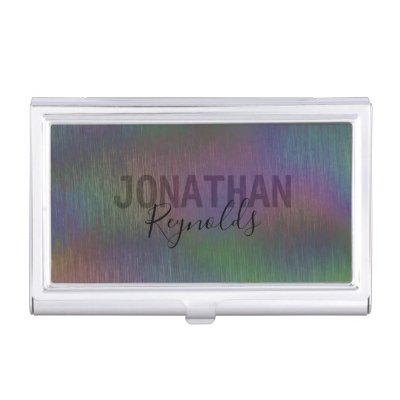 Modern Holographic Metal Name  Holder