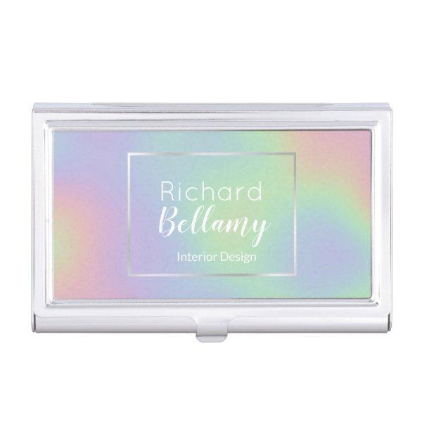 Modern Holographic Rainbow Effect Metal Frame  Holder