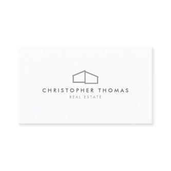 Modern Home Logo in Gray for Real Estate, Realtor