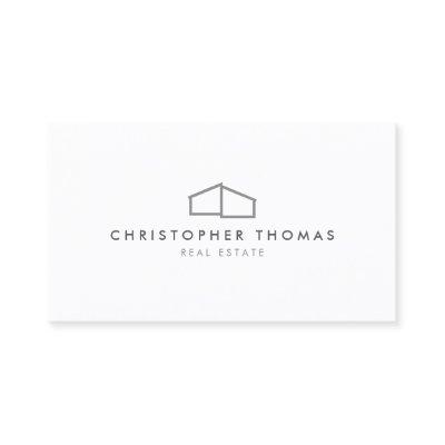 Modern Home Logo in Gray for Real Estate, Realtor