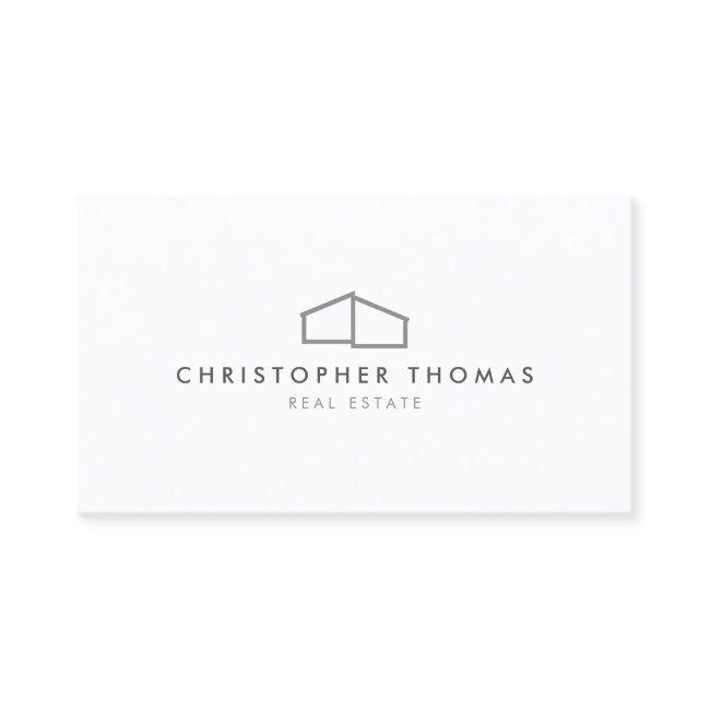 Modern Home Logo in Gray for Real Estate, Realtor