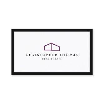 Modern Home Logo in Purple Real Estate, Realtor