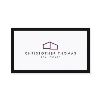 Modern Home Logo in Purple Real Estate, Realtor