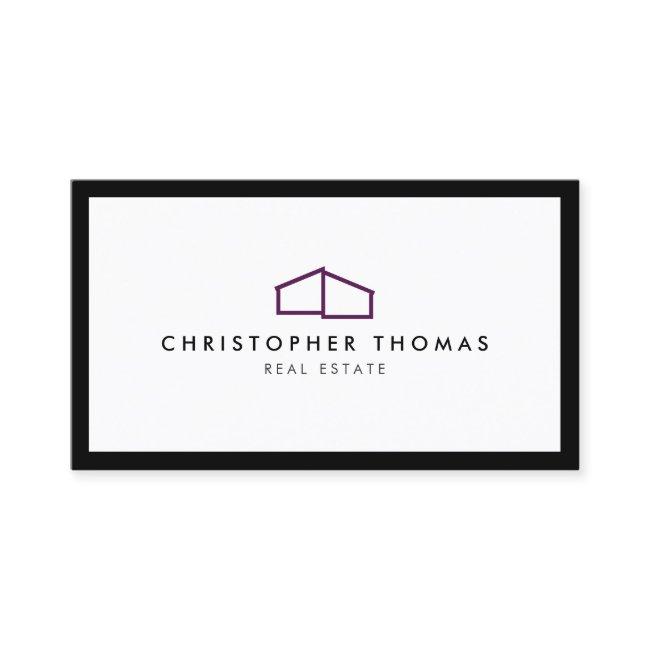 Modern Home Logo in Purple Real Estate, Realtor