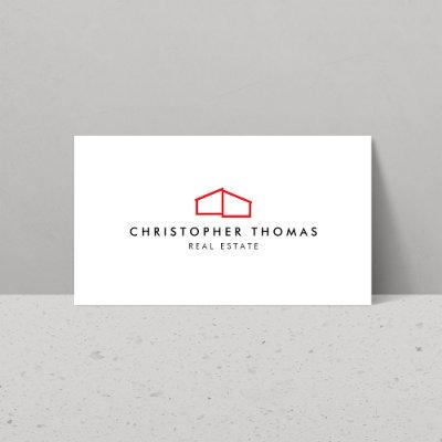 Modern Home Logo in Red