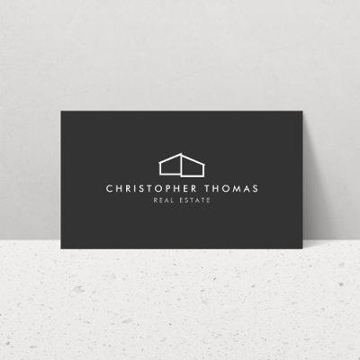 Modern Home Logo Real Estate, Realtor Dark Gray