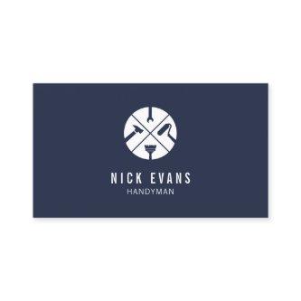 Modern Home Repair Handyman Logo Navy Blue