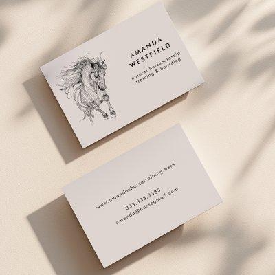 Modern Horse Sketch Equestrian Minimal Equine