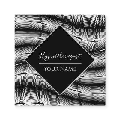 Modern Hypnotherapist Metallic Social Media Black Square