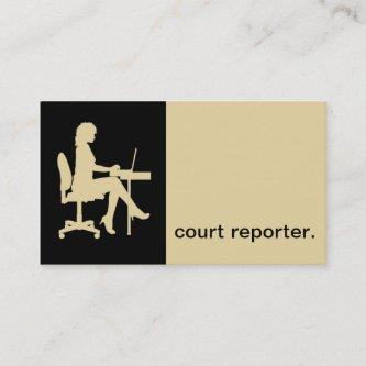 Modern Icon Silhouette court reporter | eggshell