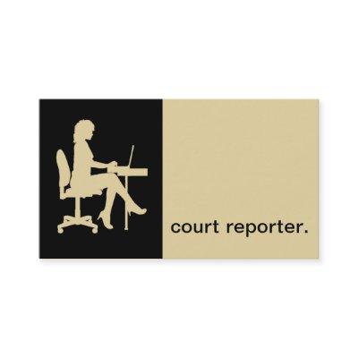 Modern Icon Silhouette court reporter | eggshell