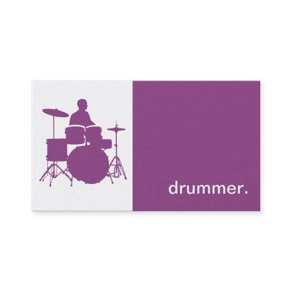 Modern Icon Silhouette Drummer - purple