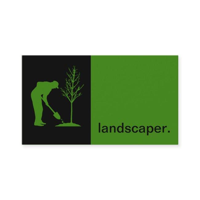 Modern Icon Silhouette Landscaper | green black