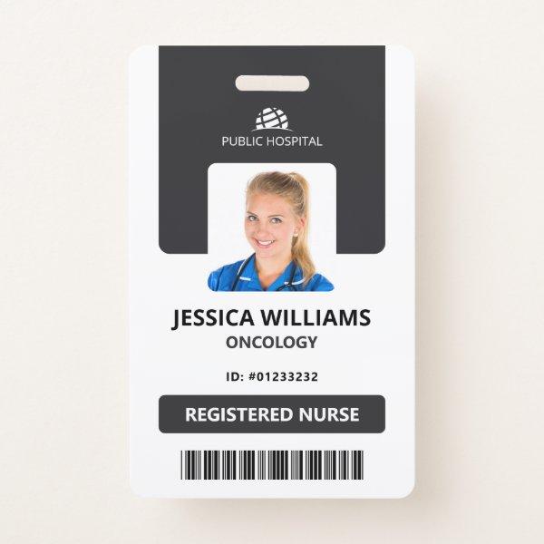 Modern ID Card Hospital Staff Registered Nurse Badge