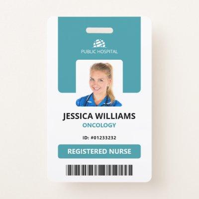 Modern ID Card Hospital Staff Registered Nurse Badge