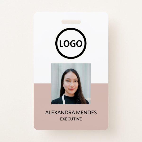 Modern ID Card, Minimalist Business Employee Badge
