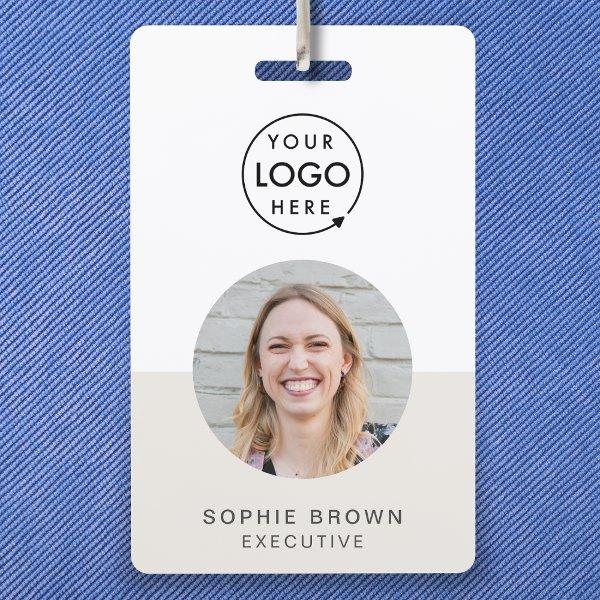 Modern ID Card | Minimalist Business Employee QR Badge