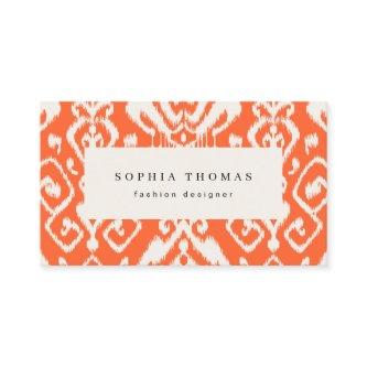 Modern ikat orange professional