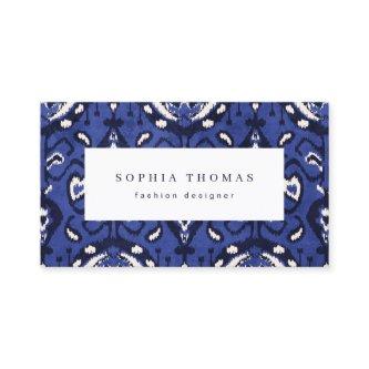 Modern ikat pattern blue professional