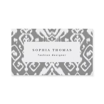 Modern ikat pattern gray professional business car