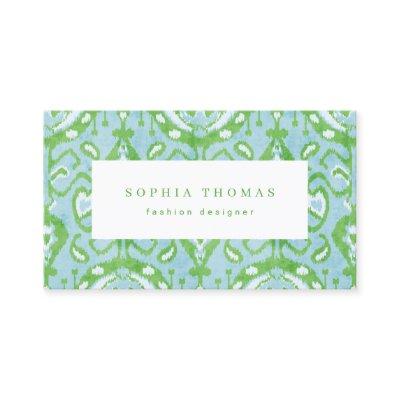 Modern ikat pattern green professional