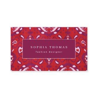 Modern ikat pattern red professional