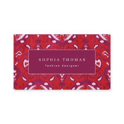 Modern ikat pattern red professional
