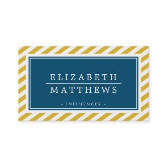 MODERN INFLUENCER stylish border mustard navy