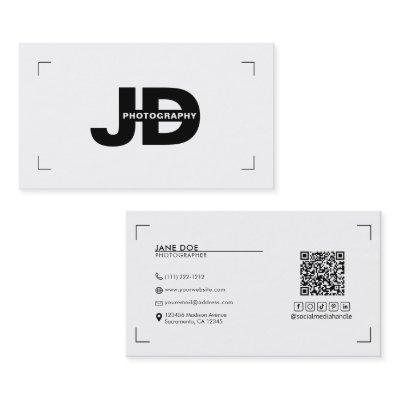 Modern Initials Camera Photography Brackets