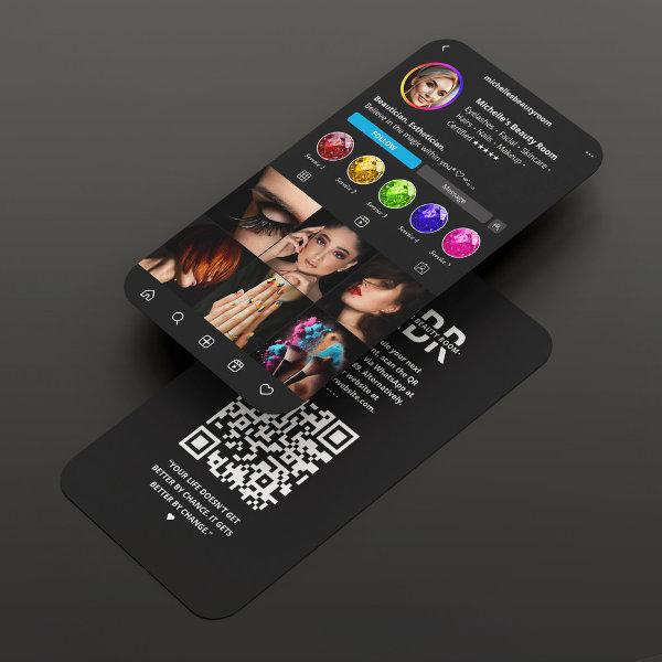 Modern Instagram Monogram Professional Black White