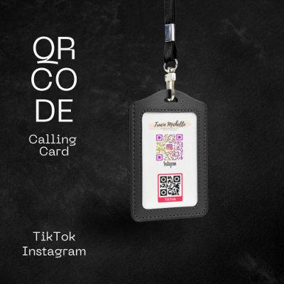 Modern  Instagram TikTok QR Code  Calling Card