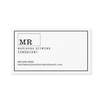 modern introduction contact-card custom consultant calling card