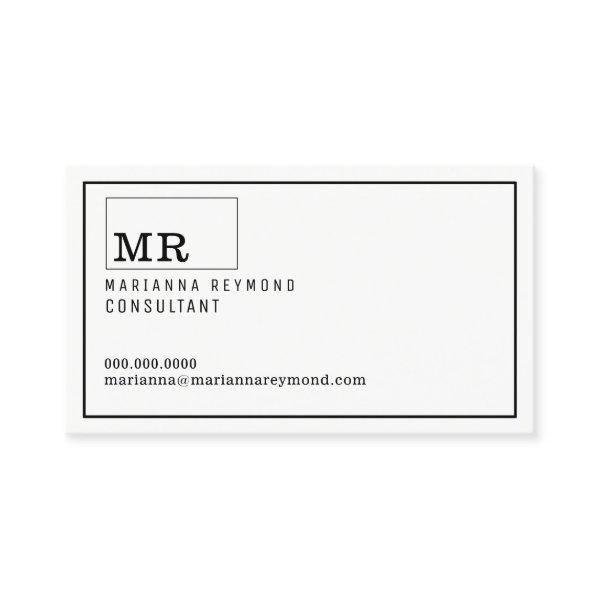 modern introduction contact-card custom consultant calling card