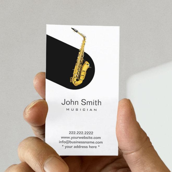Modern Jazz Saxophone Musician Profile Card