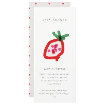 Modern Kids Hand Drawn Dragon Fruit Baby Shower Invitation