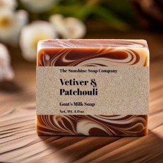 Modern Kraft Paper Style Soap Belly Band 2" x 9" Invitation