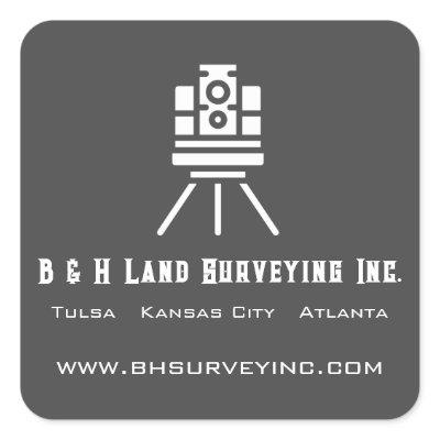 Modern Land Surveyor Business   Square Sticker