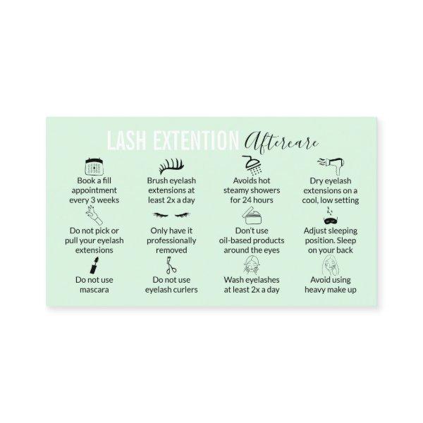 Modern Lash Extension Aftercare directions