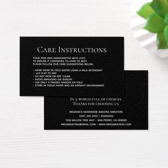 Modern Laundry Clothing Care Information