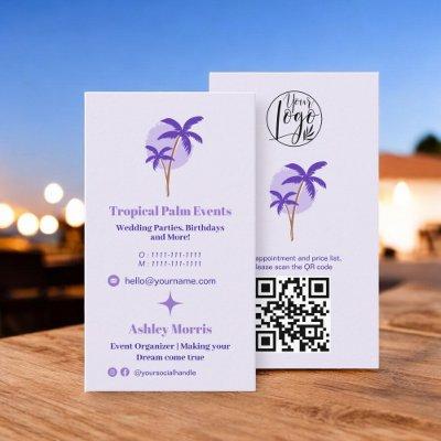 Modern lavender event planner photo qr code logo