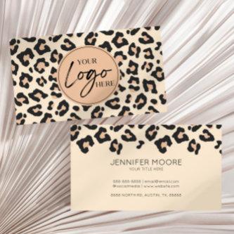 Modern Leopard Cheetah Custom Company Logo