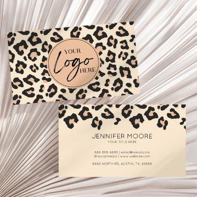 Modern Leopard Cheetah Custom Company Logo