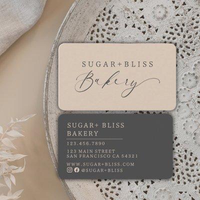 Modern Light Brown Handwritten Script Bakery