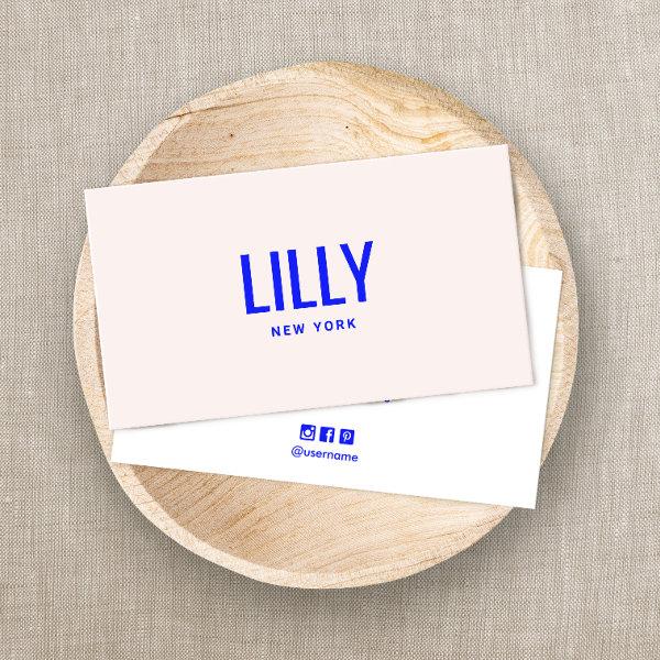 Modern Light Pink  Bold Blue Typography