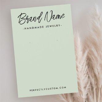 Modern light sage green earring display card